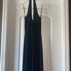 Black evening gown Size extra small. halter top style floor length